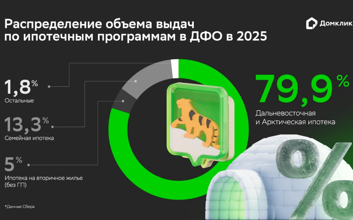 Дальневосточная и Арктическая ипотека расширится на вторичное жильё и включит новые категории заёмщиков - исследование Домклик