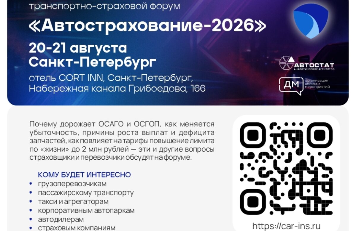 20-21 августа — II Транспортно-страховой форум «Автострахование-2026»