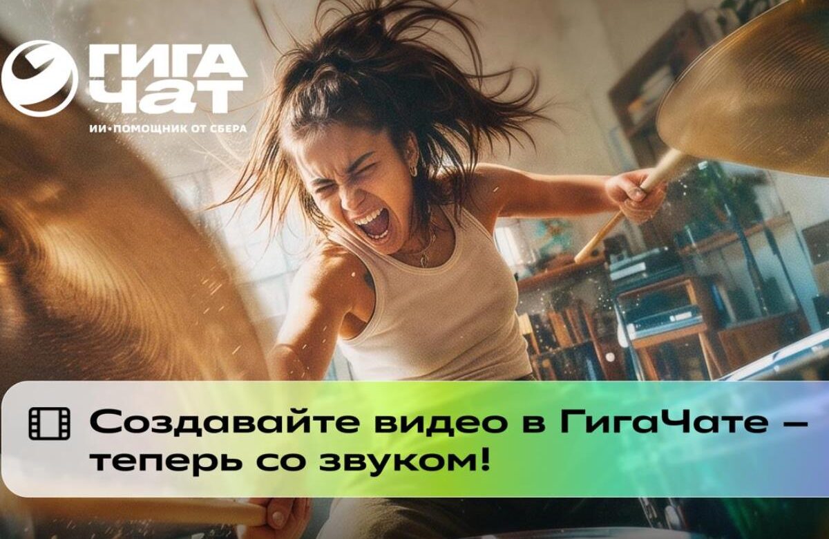 Пользователи ГигаЧата теперь могут создавать видео со звуком